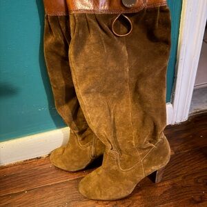 Michael Kors Brown Suede Over the Knee Boots